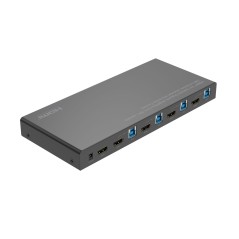 "MicroConnect 4K60Hz HDMI KVM Switch 4x1 - Seamless Control & Stunning Visuals | MC-HDMIKVM0401-USB3-4K"